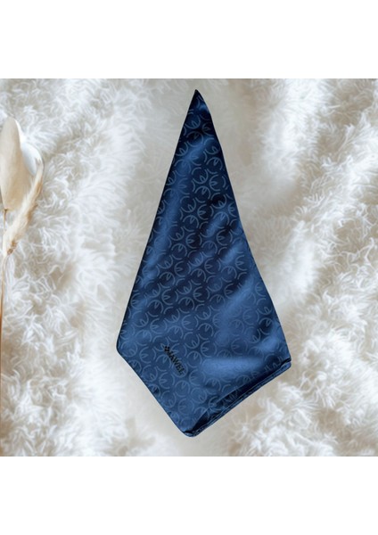 Yuvarlak Desenli Jakarlı Mavi Şal fiyatları