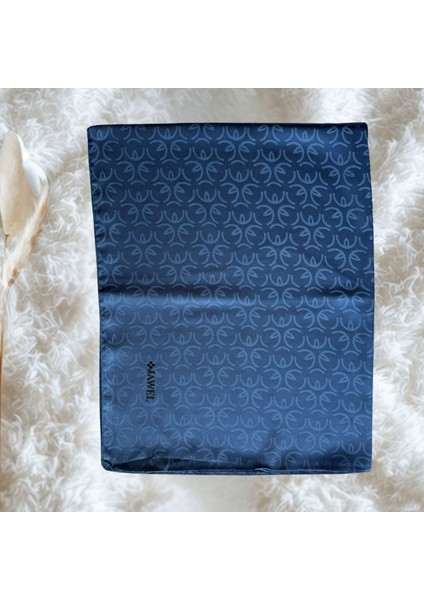 Yuvarlak Desenli Jakarlı Mavi Şal modelleri