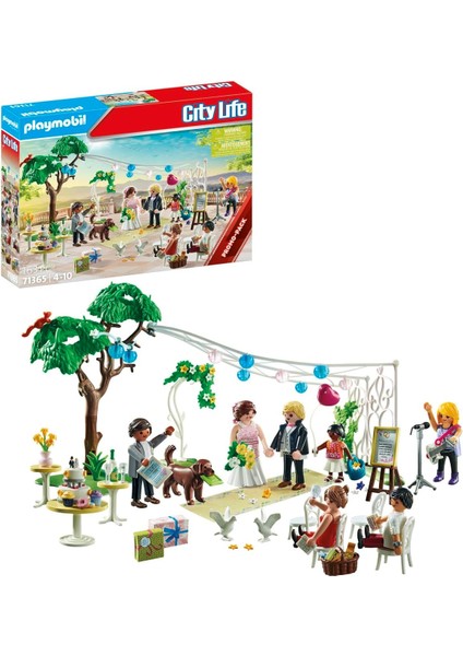 City Life 71365 Promosyon Paketi Düğün Kutlaması, Rüya Gibi Romantik Evlilik Töreni, Düğün Dekorasyonu ve Birden Fazla Hayvan, 4 Yaşından Büyük Çocuklar Için Oyuncak