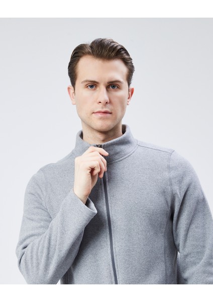 Mooncover Unisex Italyan Polar Fermuarlı Cepli Sweatshirt