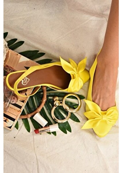 Sarı Kumaş Kadın Babet Numaralı