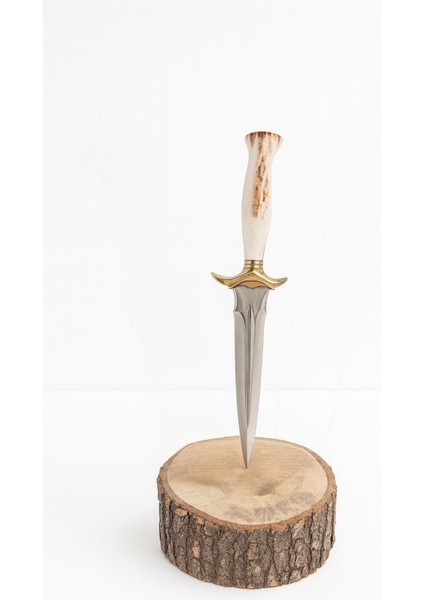 Denprestij Premium Seri Çerkez Model Geyik Boyuz Sap (Kılıf Hediyeli)