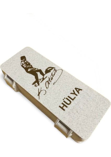 Atatürk Baskılı Kişiye Özel Kalem Kutusu – Pla Malzeme – 205X85X50 mm