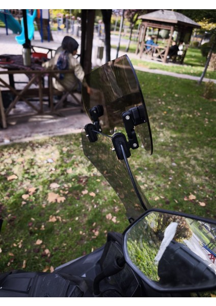 Füme Deflektör Model 3 Rüzgar Saptırıcı Siperlik Şeffaf Motor Camı Cam Uzatma