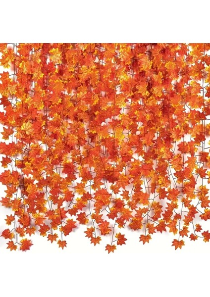 12ADET 120CM Sonbahar Yaprakları Sarmaşık