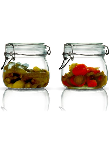 Korken Kavanoz 500 ml Vakumlu Kilitli Cam Saklama Kavanozu fiyatları