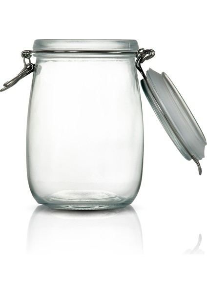 Korken Kavanoz 1000 ml Vakumlu Kilitli Cam Saklama Kavanozu fiyatları