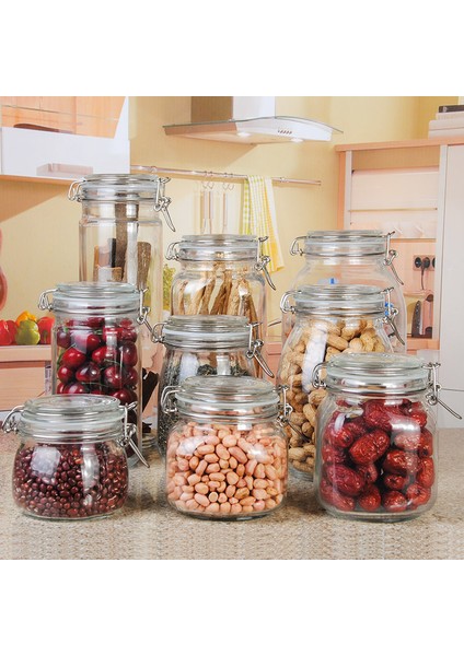 Korken Kavanoz 1000 ml Vakumlu Kilitli Cam Saklama Kavanozu fırsatları