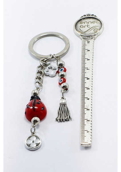 El Yapımı Uğur Böcekli Salkım Nazar Boncuklu Anahtarlık, Nazarlı Hediyelik Çanta Süsü indirimleri