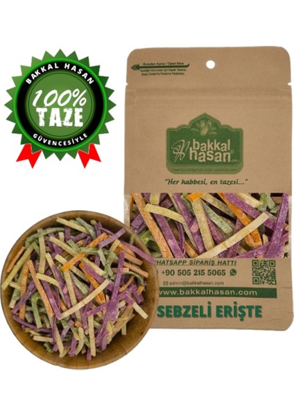 Ev Yapımı Sebzeli Erişte Doğal Kurutulmuş El Kesmesi 250 gr