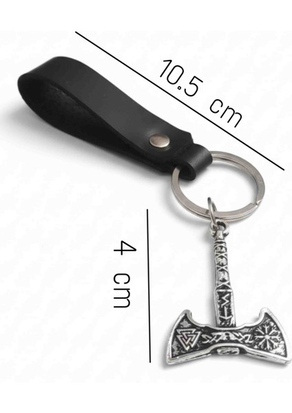 Deri Anahtarlık Valknut Balta Figürlü Hakiki Deri Anahtarlık Hediye Anahtarlık indirimleri