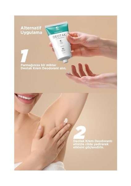Deotak Mentol Ferahlığı 7 Güne Kadar Etkili Krem Deodorant 35 ml
