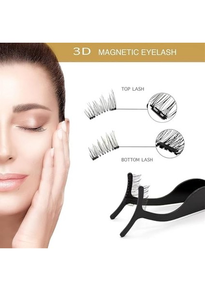 Aputue Manyetik Kirpikler, Çift Mıknatıslı 3D Yapıştırıcısız Takma Kirpik Seti, Cımbız Dahil, Su Geçirmez Yumuşak Tam Göz Manyetik Takma Kirpik, Yeniden Kullanılabilir Takma Kirpikler modelleri