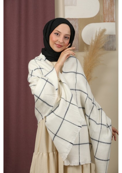 Çift Taraflı Çizgili Kışlık Omuz Şalı fırsatları