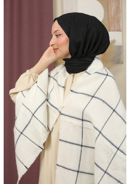 Çift Taraflı Çizgili Kışlık Omuz Şalı indirimleri