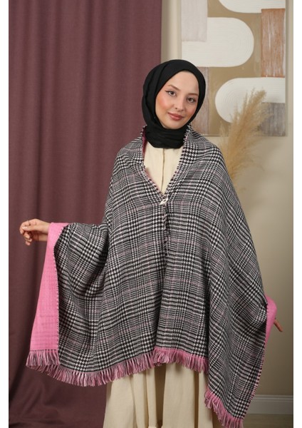 Çift Taraflı Ekose Kışlık Omuz Şalı fırsatları