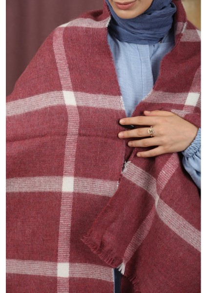 Çift Taraflı Çizgili Kışlık Omuz Şalı fırsatları