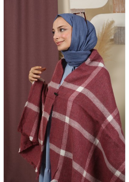 Çift Taraflı Çizgili Kışlık Omuz Şalı indirimleri