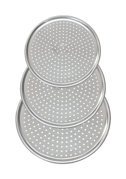 Paslanmaz Çelik Pizza Tepsisi,delikli Lahmacun ve Pizza Tavası,fırın Tepisisi (36 Cm) fiyatları