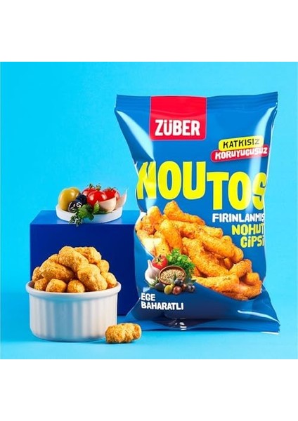 Züber Noutos Fırınlanmış Nohut Cipsi Ege Baharatlı 55G x 15 Adet