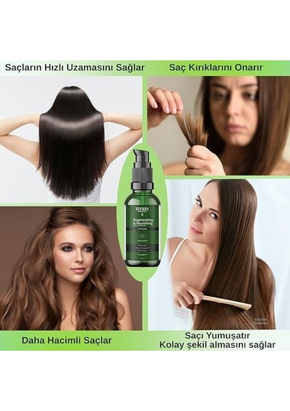 Elysian Essence Biberiyeli Saç Serumu 3'lü Set Hızlı Uzama Etkili ve Dökülmeye Karşı - Organik Argan Yağı, Vitamin E, Keratin