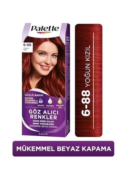 Palette Yoğun Göz Alıcı Renk Saç Boyas 6-88 Yoğun Kızıl fiyatları