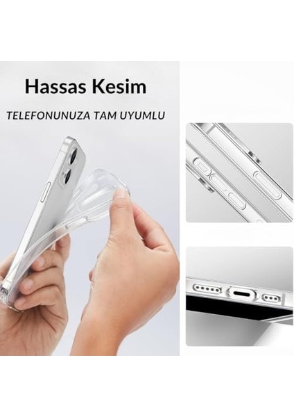 12 ile Uyumlu Şeffaf ve Sararmaya Dayanıklı Silikon Kılıf, Ince ve Yumuşak Model (12) modelleri