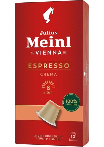 Julius Meinl Espresso Crema Kapsül Kahve 100 Adet Biodegradable