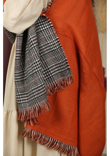 Çift Taraflı Ekose Kışlık Omuz Şalı fiyatları