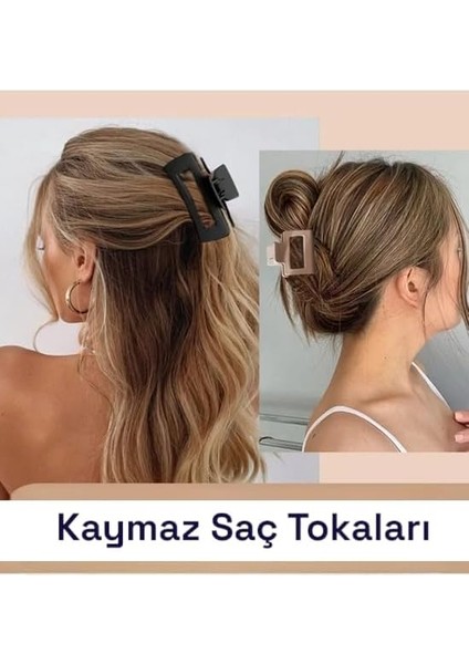 8'li Kahverengi Mandal Toka Seti, Kadın Çocuk Mandal Toka, Lastik Toka Seti, Toka Organizer, Toka, Kız Çocuk Toka, Kadife Toka