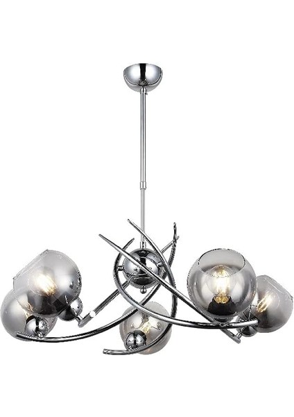 Hedra 5 Li Krom Sarkıt Avize 5XE27