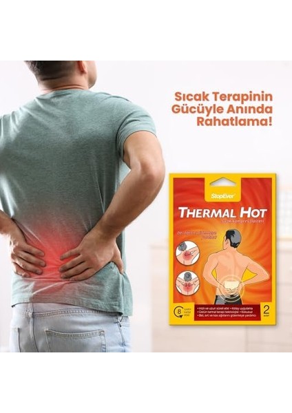 Stopever Thermal Hot Sıcak Terapi Flasteri - 6'lı Paket | Kas ve Bel Ağrılarını Hafifletmeye Yardımcı | 8 Saat Etkili Isı Terapisi | Ilaç Içermez | 12 Adet (6x2) modelleri