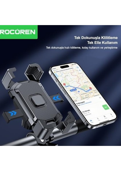 360° Ayarlanabilir Gidon Bağlantılı Bisiklet Motosiklet Telefon Tutucu modelleri