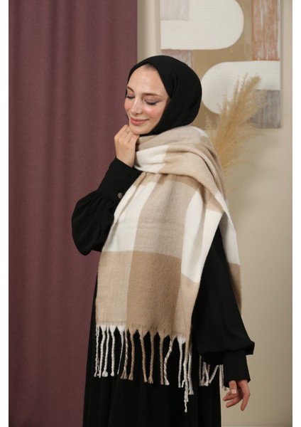 Çift Taraflı Ekose Kışlık Omuz Şalı indirimleri