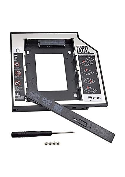 AL-4716 Sata HDD Harddisk Caddy Kızak Kutu SSD Notebook, Ikinci HDD Takma, 9.5 mm