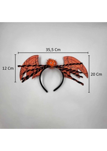 Halloween Taç Turuncu Yarasa Kanatlı Örümcekli fırsatları