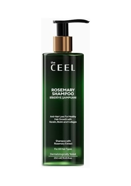 The Ceel Biberiye Şampuanı 250 ml - Saç Dökülmesine Karşı Keratin Biotin ve Kolajen Özlü Hızlı Saç Uzatma ve Güçlendirici Bakım modelleri