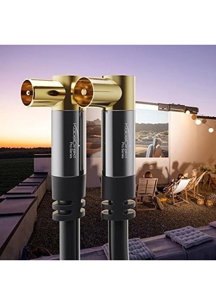– 4K Anten Kablosu, Koaksiyel Kablolar – 90° Açılı – 15M – Dijital ve Analog Tv Kablosu – 0,5-20M Arasında Mevcut (Açılı Fiş/açılı Dişi Uç, Dvb-C/dvb-T/dvb-S Için, Siyah) modelleri