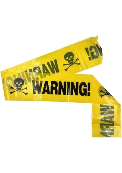 Halloween Cadılar Bayramı Emniyet Şeridi Warning 6metre 7.5cm En Sarı Emniyet Şeridi Bandı fiyatları