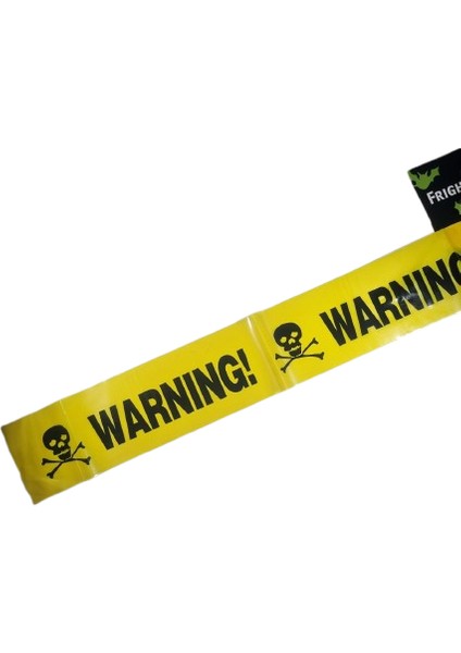 Halloween Cadılar Bayramı Emniyet Şeridi Warning 6metre 7.5cm En Sarı Emniyet Şeridi Bandı