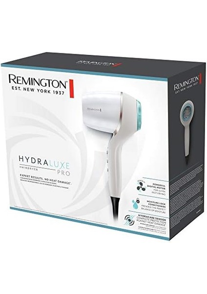 Remington Ion Hydraluxe Pro EC9001 Saç Kurutma Makinesi (2200 Watt, 160KM/S, 2 Şekillendirme Aparatı, Hydracare Sensör Teknolojisi - Isı Hasarına Karşı Tam Koruma,mikro Aktif Bileşenler,dijital Motor)