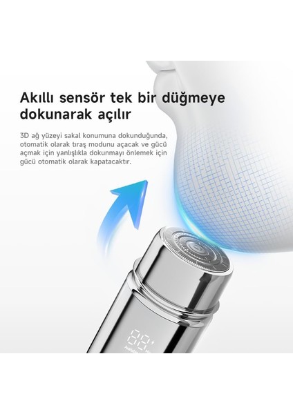 Pluzz Şarjlı Taşınabilir Unisex Mini Sakal ve Yanak Tıraş Makinesi modelleri
