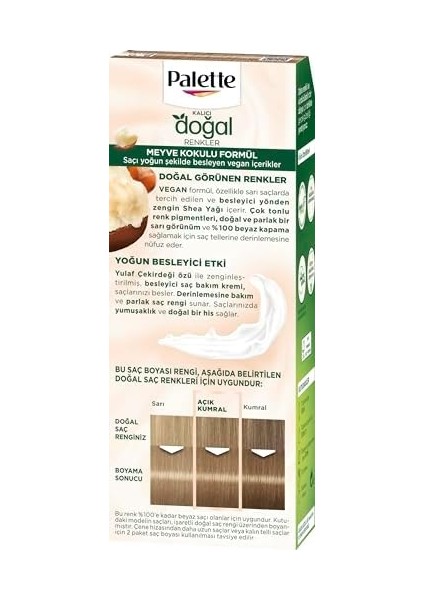 Palette Kalıcı Doğal Renkler 8-0 Bal Köpüğü Saç Boyası, Tek Ebat fiyatları