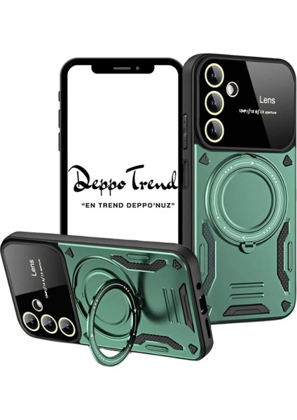 Galaxy S22 Için ile Uyumlu Kılıf Kamera Korumalı Açılıp Kapanabilen Dikey ve Yatay Standlı 360 Derece Dönebilen Stand Darbelere Dayanıklı Koruyucu Renkli Tank Kapak