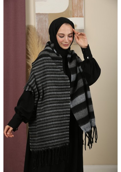 Çift Taraflı Kışlık Omuz Şalı