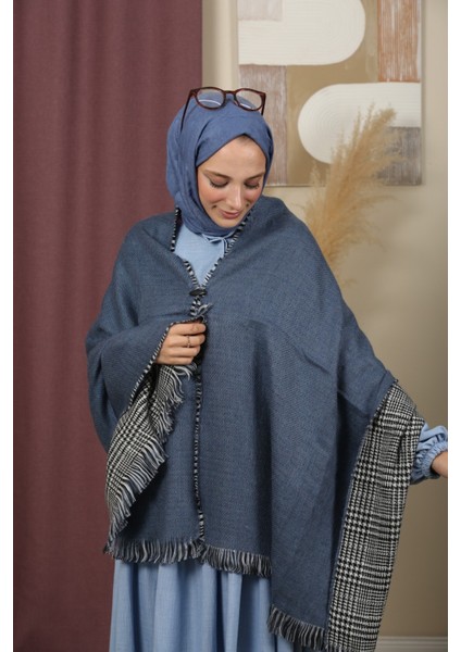 Çift Taraflı Ekose Kışlık Omuz Şalı indirimleri