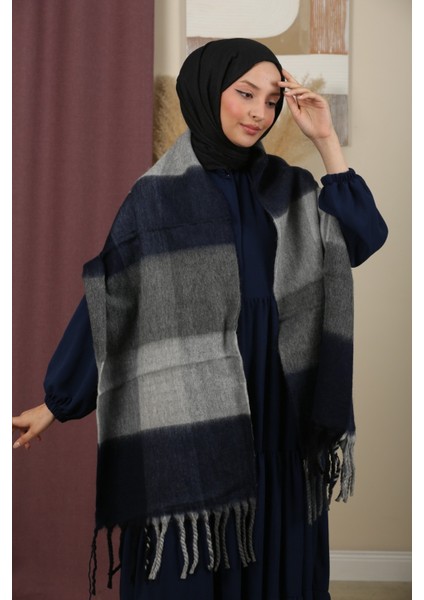 Çift Taraflı Ekose Kışlık Omuz Şalı fırsatları