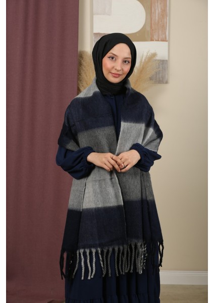Çift Taraflı Ekose Kışlık Omuz Şalı indirimleri