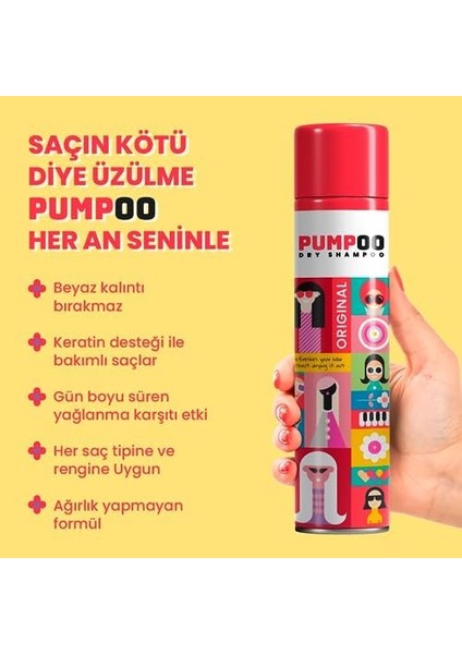 Pumpoo Orijinal Kuru Şampuan modelleri