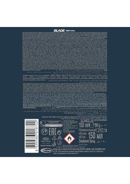 Blade Deep Chill Deodorant 150 ml fiyatları